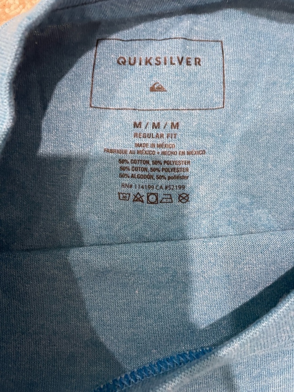NWT Quiksilver Vallarta Blue Heather Graphic Short Sleeve Tee - Picture 3 of 4